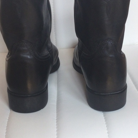 EUC Mens EE12 Black 35501 Heritage Roper Arita Western Cowboy Boots - Picture 7 of 16